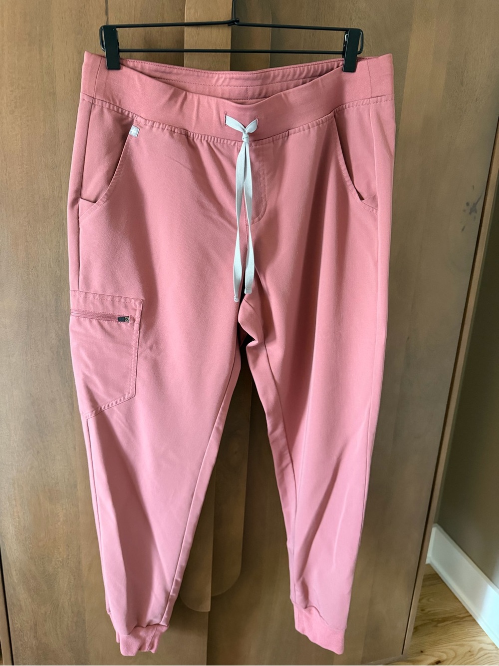 Figs Pink Drawstring Cargo Joggers